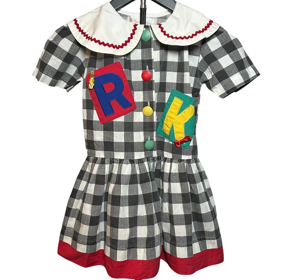 VTG 90s Rachel's Kids Novelty Dress Black Size 5 Kidcore Retro Twee Costume